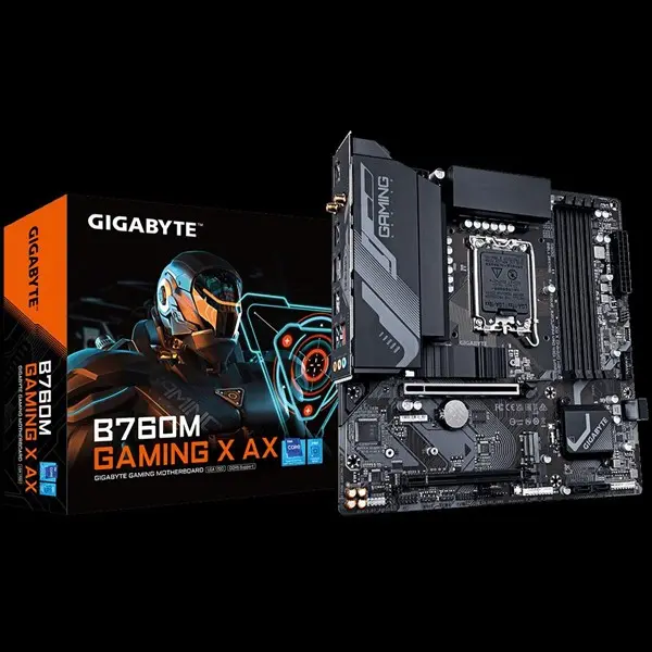Gıgabyte B760m-Gamıng-X-Ax-Ddr5 1700P Ddr5 Ses Glan Dp/Hdmı Sata3 Usb3.2 Matx