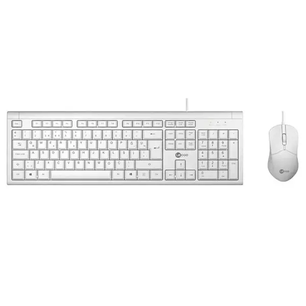 LECOO CM101 KABLOLU Q KLAVYE MOUSE SET BEYAZ