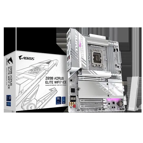 Gıgabyte Z890a-Elıte-Wıfı7-Ice 1851P Ddr5 Ses Glan Dp/Usb4 Sata3 Usb3.2 Atx