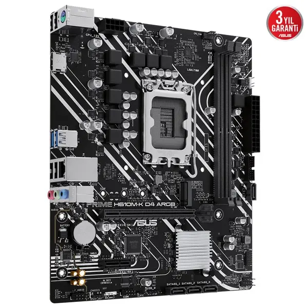 Asus Prıme H610m-K D4 Argb 2Xddr4 Vga/Hdmı 1Xm.2 1Xglan 1700P Anakart