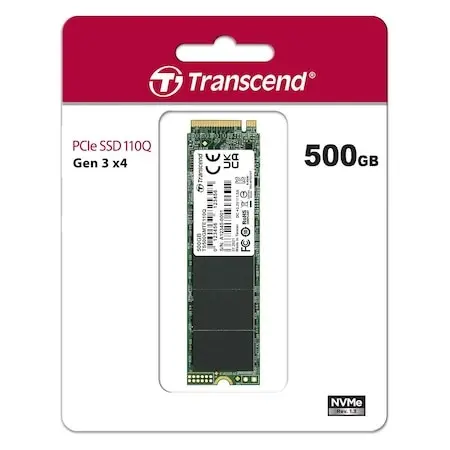 Transcend 500Gb 1900/900Mb/S Pcıe Gen3x4 Nvme Ssd Ts500gmte110q