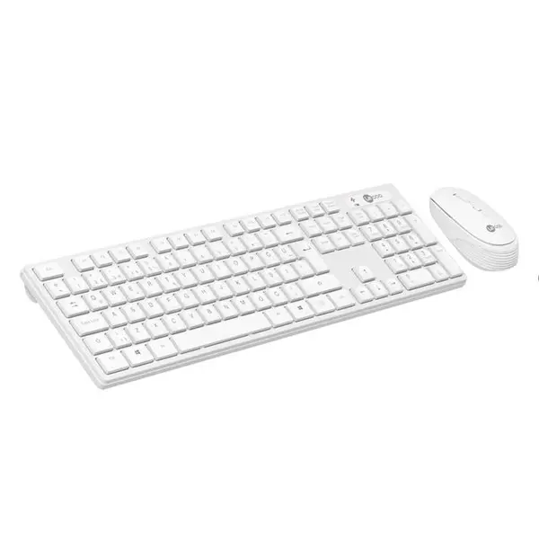 LECOO KM2001 KABLOSUZ KLAVYE MOUSE SET BEYAZ