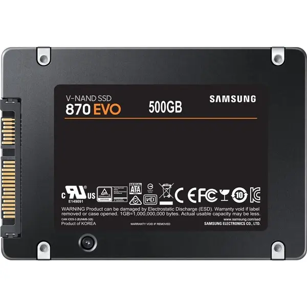Samsung 870 Evo 500Gb 560/530Mb/S 2.5" Sata3 Ssd Mz-77E500b/Kr