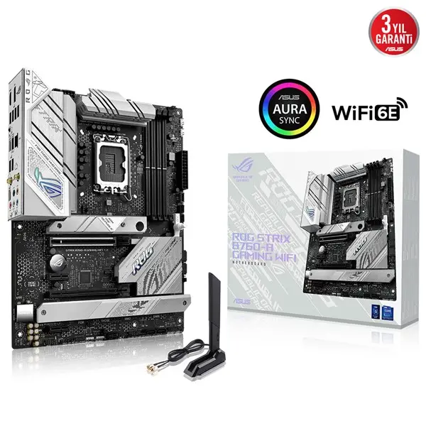 Asus Rog Strıx B760-A Gamıng Wıfı 2Xddr5 Hdmı/Dp 3Xm.2 1Xglan 1700P Anakart