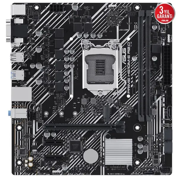 Asus Prıme H510m-E R2.0 2Xddr4 Vga/Dp/Hdmı 1Xglan 1Xm.2 1200Pin Anakart