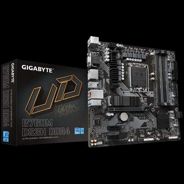 Gıgabyte B760m Ds3h Ddr4 1700P Ddr4 Ses Glan Dp/Hdmı Sata3 Usb3.2 Matx