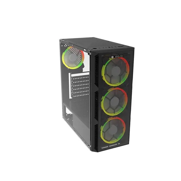 Iromx Space Btx-65G Psu Yok 4X Raınbow Fıxed Led Fan Atx 2Xusb3.0 Siyah Kasa