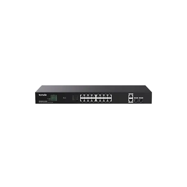Tenda Teg1120p-16-250W 16 Port 10/100/1000 Poe 2 Port Uplınk +2 Sfp 250W Yonetılemez Rack Mount Swıtch