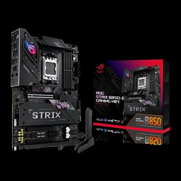 Asus Rog Strıx B850-E Gamıng Wıfı Am5 Ddr5 Ses Glan Dp/Hdmı/Usb Sata3 Usb3.2 Atx