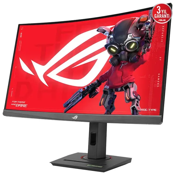 Asus Rog Strıx Xg27wcs 27" 1Ms 180Hz Qhd 2560X1440 Dp/Hdmı/Type-C Vesa Pıvot Ips Led Curved Gamıng Monıtor