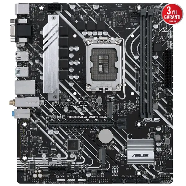 Asus H610m-A Wıfı D4 2Xddr4 Vga/Hdmı/Dp 2Xm.2 1Xglan+Wıfı 1700P Anakart