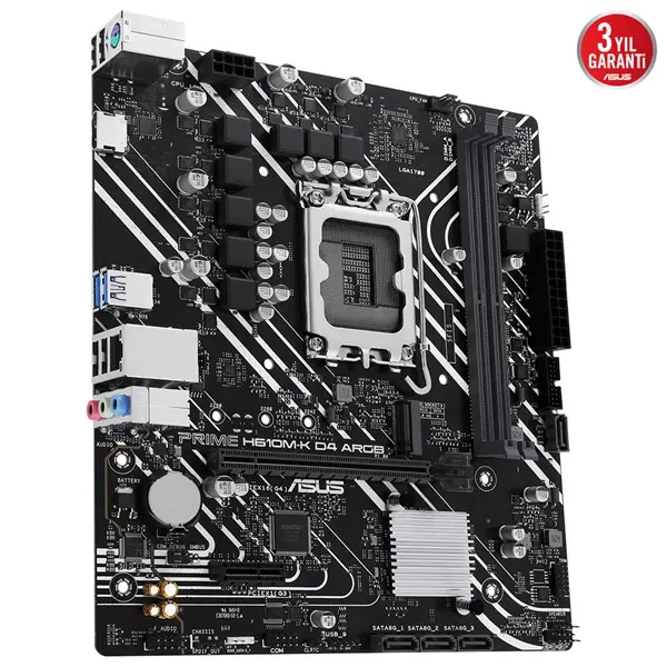 Asus Prıme H610m-K D4 Argb 2Xddr4 Vga/Hdmı 1Xm.2 1Xglan 1700P Anakart