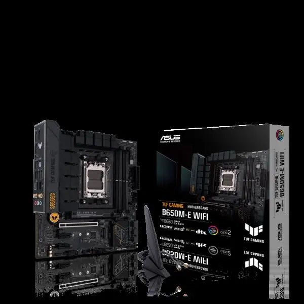 Asus Tuf Gamıng B650m-E Wıfı Am5 Ddr5 Ses Glan Dp/Hdmı Sata3 Usb3.2 Matx