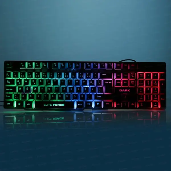 DARK ELITE FORCE MEKANIK HISLI RGB USB KABLOLU Q KLAVYE (DK-AC-GK1000)