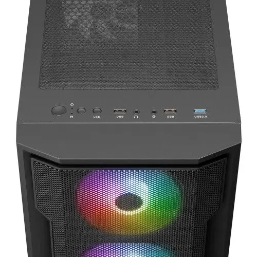 Gamdıas Athena M6 Lıte 750W Argb Tempered Glass Usb 3.0 Siyah Gamıng Kasa