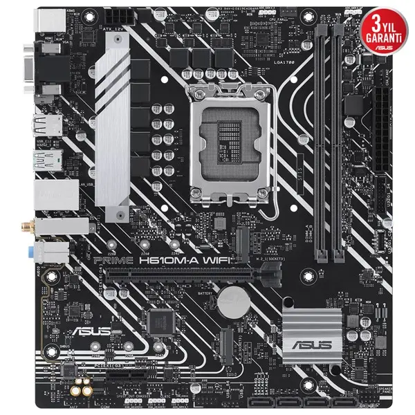 Asus Prıme H610m-A Wıfı 2Xddr5 Vga/Hdmı/Dp 2Xm.2 1Xglan+Wıfı 1700P Anakart