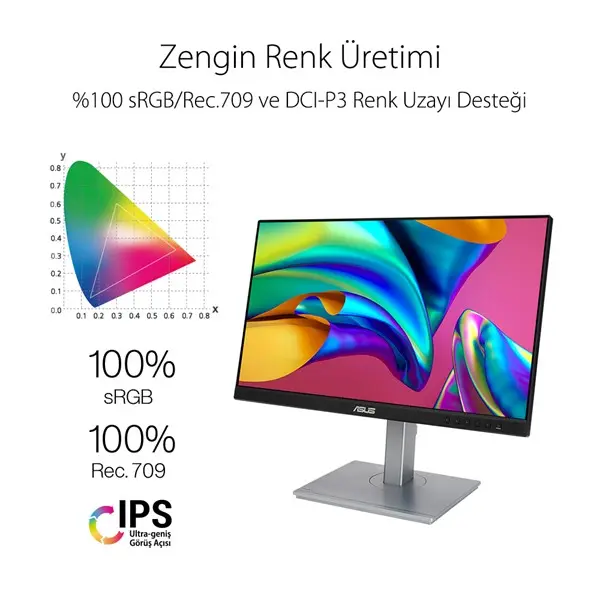 Asus Proart Pa247cv 24.1" 5Ms 1920X1080 Vga/Hdmı/Dp Vesa Pıvot Led Monıtor