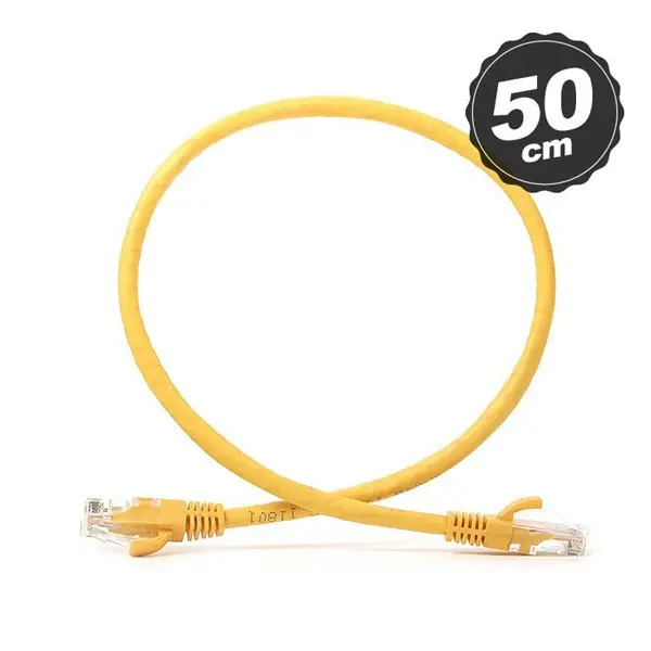 DARK DK-CB-NT6U50Y 50CM UTP CAT6 PATCH KABLO SARI AWG24/7