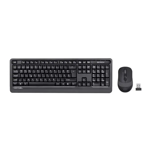 A4 TECH FG1010 USB KABLOSUZ F MULTIMEDIA KLAVYE + MOUSE SET SIYAH