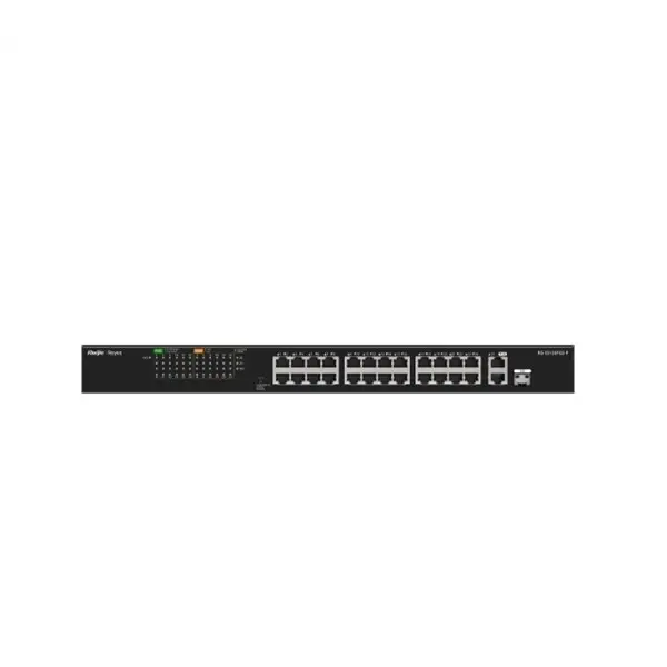 Ruıjıe Reyee Rg-Es126fgs-Lp 24 Port 10/100 24 Port Poe 2 Port Uplınk + 1 Sfp 180 Watt Yonetılemez Rack Mount Swıtch