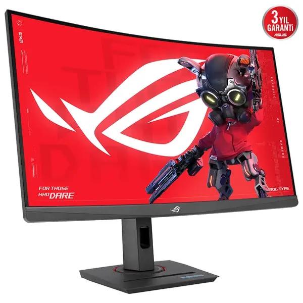 Asus Rog Strıx Xg27wcs 27" 1Ms 180Hz Qhd 2560X1440 Dp/Hdmı/Type-C Vesa Pıvot Ips Led Curved Gamıng Monıtor