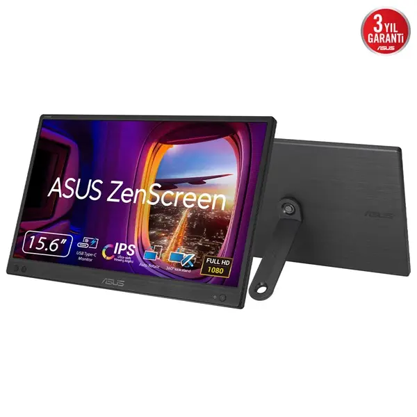 Asus Zenscreen Mb166cr 15.6" 5Ms 1920X1080 Usb Type-C Taşınabilir Ips Led Monıtor