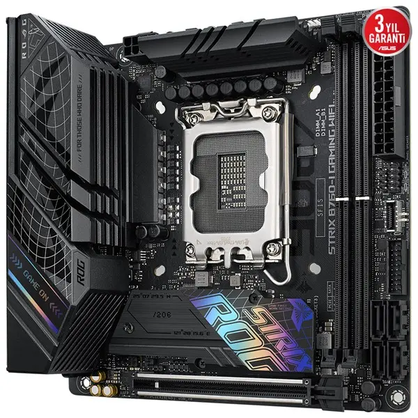 Asus Rog Strıx B760-I Gamıng Wıfı 2Xddr5 Hdmı/Dp 2Xm.2 Glan/Wıfı6/Bt 1700P Anakart