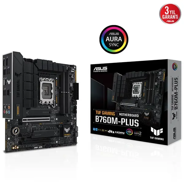 Asus Tuf Gamıng B760m-Plus 2Xddr5 Hdmı/Dp 2Xm.2 1Xglan 1700P Anakart