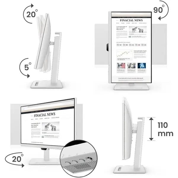 Benq Gw3290qt 31.5" 5Ms 75Hz 2K 2560X1440 Dp/Hdmı/Type-C Vesa Beyaz Ips Led Monıtor